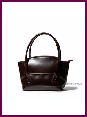 Faux Leather Tote Handbag Professional Business Shoulder Bag Double Handle